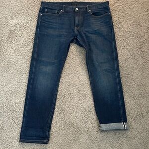 Uniqlo Men's Dark Blue Straight Jeans